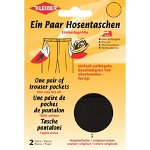 Kleiber + Co.GmbH Quick-EIN-Paar-Hosentasche, Baumwolle Polyester, schwarz, 18,5 cm x 16 cm