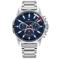 Tommy Hilfiger 1791788 Herren-Multifunktionsuhr Mason Stahl/Blau