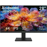 XGaming 28 Zoll 4K Monitor,UHD Monitor 3840x2160,IPS-Panel, Designer-Bildschirme,300 cd/m2,HDR,60Hz,FreeSync,4ms Reaktionszeit,Eye Care,100% sRGB,HDMI,Displayport,VESA