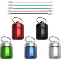 5 Runde Mini-Pillenbehälter, 5 Hängende Schnallen, Tabletten Box, Medikamenten-Aufbewahrungsbox, Pillendose-Schlüsselanhänger, Für Reisen, Geschäftsreisen (5 Farben)