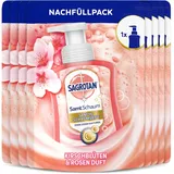 Sagrotan Samt-Schaum Nachfüller Kirschblüte & Rose – 8 x 250 ml Schaumseife im praktischen Vorteilspack