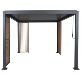 Mendler Pergola HWC-P65 1 Stück 3 x 3 m Grau