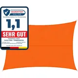 casa pura Wasserabweisendes Sonnensegel rechteckig 500 x 700 cm Orange