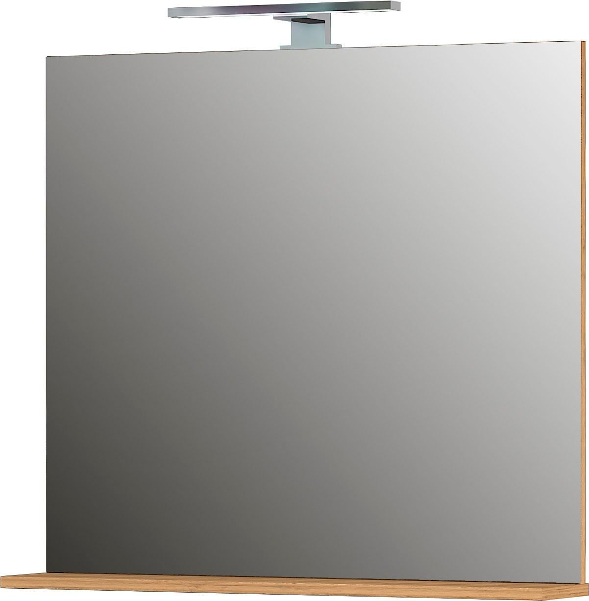 Badspiegel GERMANIA "Scantic / Pescara" Spiegel Gr. B/H/T: 76 cm x 75 cm x 15 cm, braun (granson, eiche, nachbildung) Badspiegel