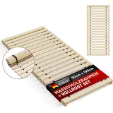 starrer Lattenrost, Rahmen inkl Rollrost bis 300Kg Flächenlast Breite 90 cm Länge 190 cm Marke " TUGA - Holztech "