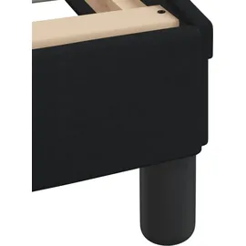vidaXL Bett mit Matratze Schwarz 140x200 cm Stoff