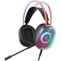 deltaco Gaming Headset Kabelgebunden Gaming Headset, Mehrfarbig, Transparent