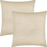 Erwin Müller Kissenhülle York 2er-Pack Chenille creme Größe 50x50 cm