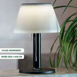 Kynast Solar LED Tischlampe schwarz 2-Lichtstufen Auflenbereich