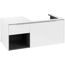 Villeroy & Boch Subway 3.0 Waschtischunterschrank C571L0VE 100,1x42,25x51,6cm, mit LED/Griff Aluminium glänzend, Brilliant White,