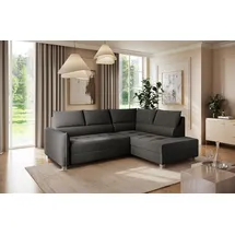 Fun Möbel Ecksofa Schlafsofa Sofa Marno In Stoff Vogue Charcoal Ottomane Rechts