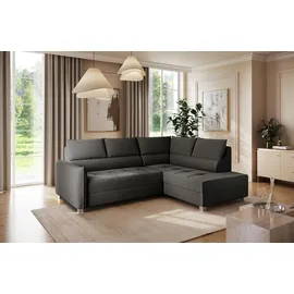 Fun Möbel Ecksofa Schlafsofa Sofa Marno In Stoff Vogue Charcoal Ottomane Rechts
