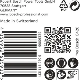 Bosch EXPERT C470 Schleifpapier 100x150 mm 50 Stück