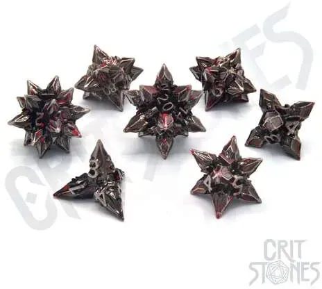 Crit Stones Brutal Bane Metal RPG Dice Set