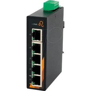 Exsys GmbH 5 Port Industrie Ethernet Switch, Kompakt (EX-6200)