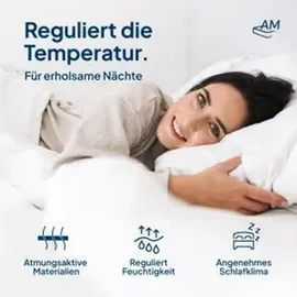 AM Qualitätsmatratzen 7-Zonen Deluxe Gelschaum-Topper 140 x 200 cm