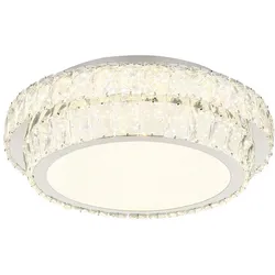 Deckenlampe Deckenleuchte Esszimmerlampe Dimmer Fernbedienung Kristalle LED 40cm