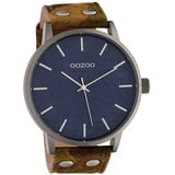 Oozoo Herren Armbanduhr Timepieces Analog Leder camouflage gelb D2UOC10461