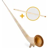 Lechgold Alphorn Deluxe F 360 cm 3-teilig Set inkl. Fis-Handrohr