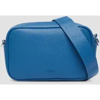 s.Oliver Camera-Bag mit abnehmbarem Schultergurt und Paspel-Detail - blau