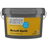 Schöner Wohnen Trendstruktur Effektfarbe Metall-Optik Gold glänzend 1 l