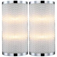 GLOBO Wandleuchte 2 flammig Treppenhauslampe Flurleuchte verchromt Wandlampe Wohnzimmerlampe,
