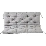 Ambiente Home Ambientehome HANKO - Gepolstertes Kissen mit Rückenlehne für 3-Sitzer-Gartenbank, Grau, 150 x 98 x 8 cm