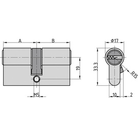BASI VB5200-1030 Profil-Doppelzylinder 40 / 60mm
