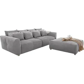 Jockenhöfer Big-Sofa Baumwolle/Polyester 3-Sitzer Grau