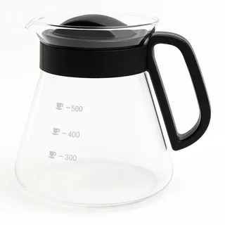 Space home - Kanne aus Glas - Glaskanne/Teekanne mit Deckel - Thermoglas-Teekanne - Melita-Kanne mit Deckel - Mikrowellengeeignet - 600 mL