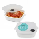 Hausfelder Frischhaltedose weiß 2 x 1,5 l