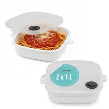 Hausfelder Frischhaltedose weiß 2 x 1,5 l