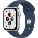 Apple Watch SE GPS 44 mm Aluminiumgehäuse silber, Sportarmband abyssblau
