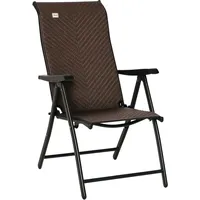 Outsunny Polyrattan Klapstuhl 111 x 71 x 58 cm braun