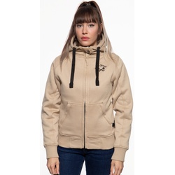 Queen Kerosin Heart Adventure Damen Jacke, beige, Größe XS