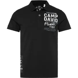 Camp David Poloshirt schwarz M