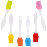 Backpinsel Silikon,6 PCS Grillpinsel Heftpinsel Kochpinsel-Set Küchenpinsel Gebäckbürste zum Grillen von Gebäck Backen Barbecue BBQ