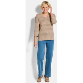 GOLDNER Rundhalspullover Beige 21