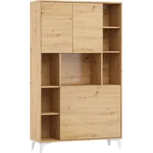 BIM Furniture Klappbare Schreibtisch megan 2 Regale Haushaltsbüro Computertisch artisan eiche