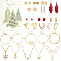 LuxusKollektion Adventskalender 2024 Frauen Schmuck Weihnachtskalender Damen Mädchen mit 24 Überraschungen Beige - Beige