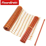 Floordirekt Absperrzaun Set 50 m 100 cm Orange/Kunststoff