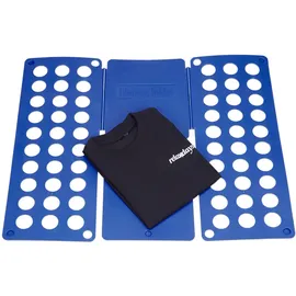 Relaxdays Faltbrett 2. Generation Wäschefalter XXL T-Shirt Falthilfe 60x70cm Blau
