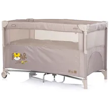 Chipolino Reisebett, Relax 2 Ebenen, Vorderseite absenkbar, Seiteneingang, Tasche beige Kunststoff, 60x120 cm, Babymöbel, Babybetten, Reisebetten