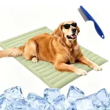 Pfotenchill Kühlmatte, PfotenChill - Die Innovative Kühlmatte für Hunde, S/M/L/XL Pfoten chill kühlmatte Hund, Sommer Kühldecke hundematte für Zuhause Unterwegs oder im Auto (Grün,51*41cm)