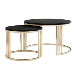 lookway LORI Gold/Schwarz Metall 70 x 49 x 70 cm