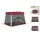 vidaXL Baby-Laufstall mit Matratze Rot Leinenstoff