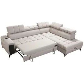 Kaiser Möbel Modernes, modisches, elegantes Ecksofa mit Schlaffunktion GRECO VII Avra Mintz Links