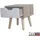 Hti-Living Nachtschrank Thekla 29,7 x 45 x 29,7 cm Beige/Weiß