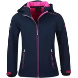 TROLLKIDS Trollfjord Softshelljacke Navy/Magenta 152