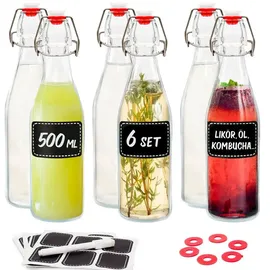 Praknu Glasflasche 500 ml 6 St.